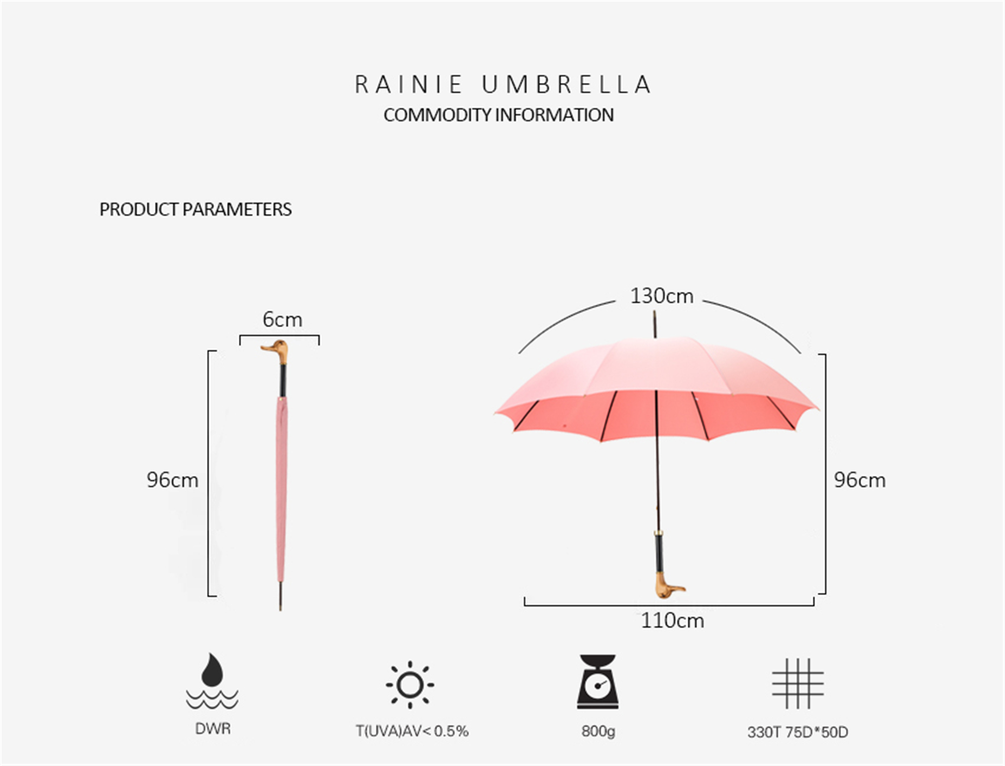 Wooden duck umbrella