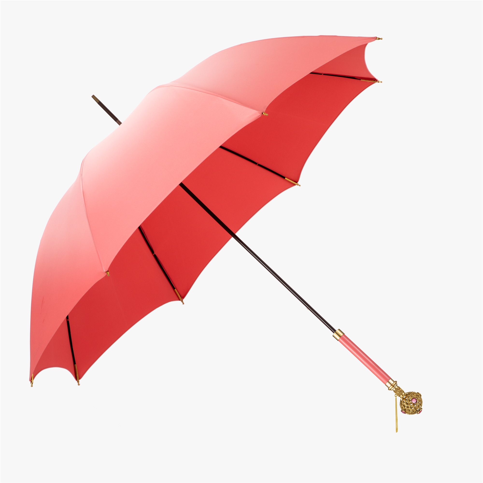 Exquisite ball umbrella with wooden handle