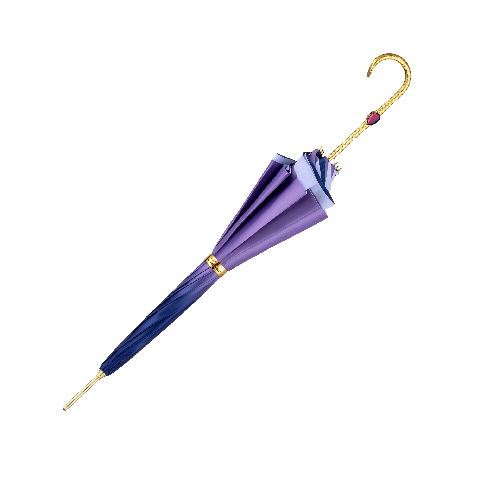 Heart shaped 2 drill double long handle umbrella