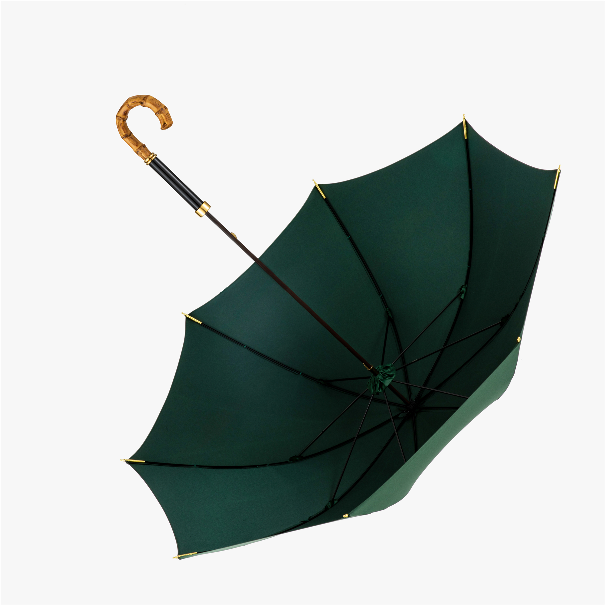 Small bamboo curved wooden handle straight handle umbrella