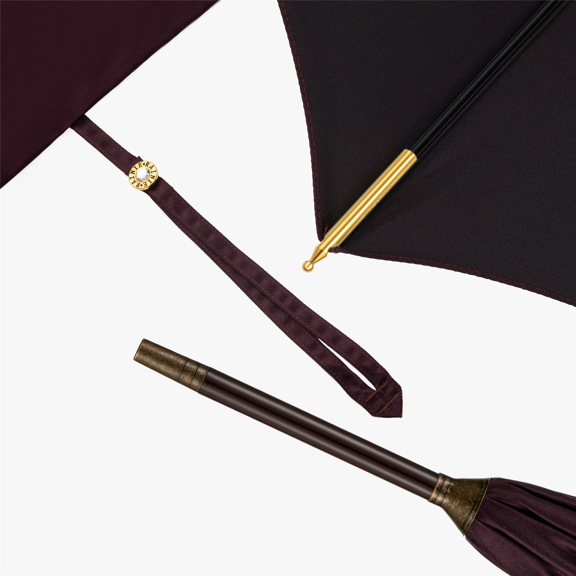 Exquisite ball umbrella with wooden handle