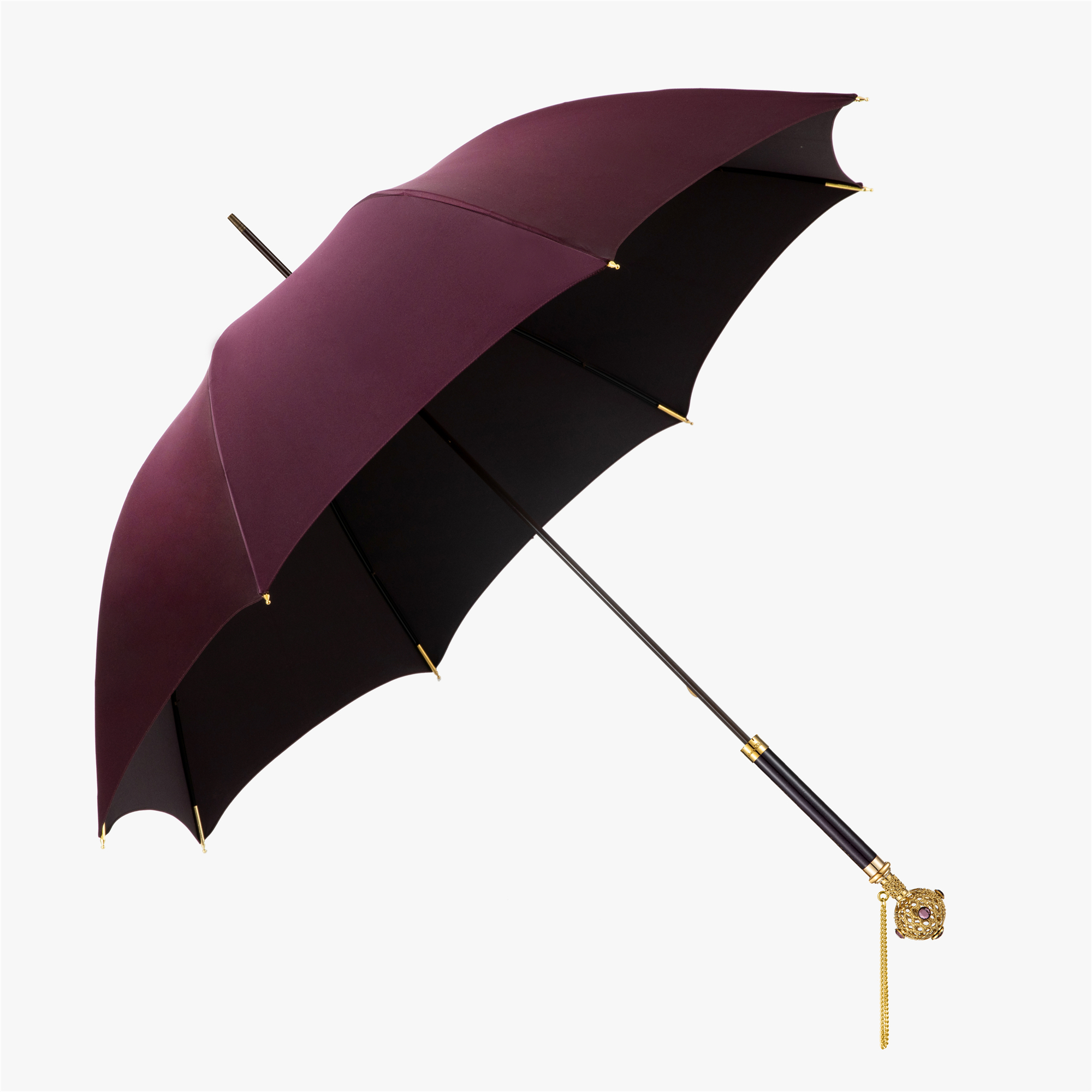 Exquisite ball umbrella with wooden handle