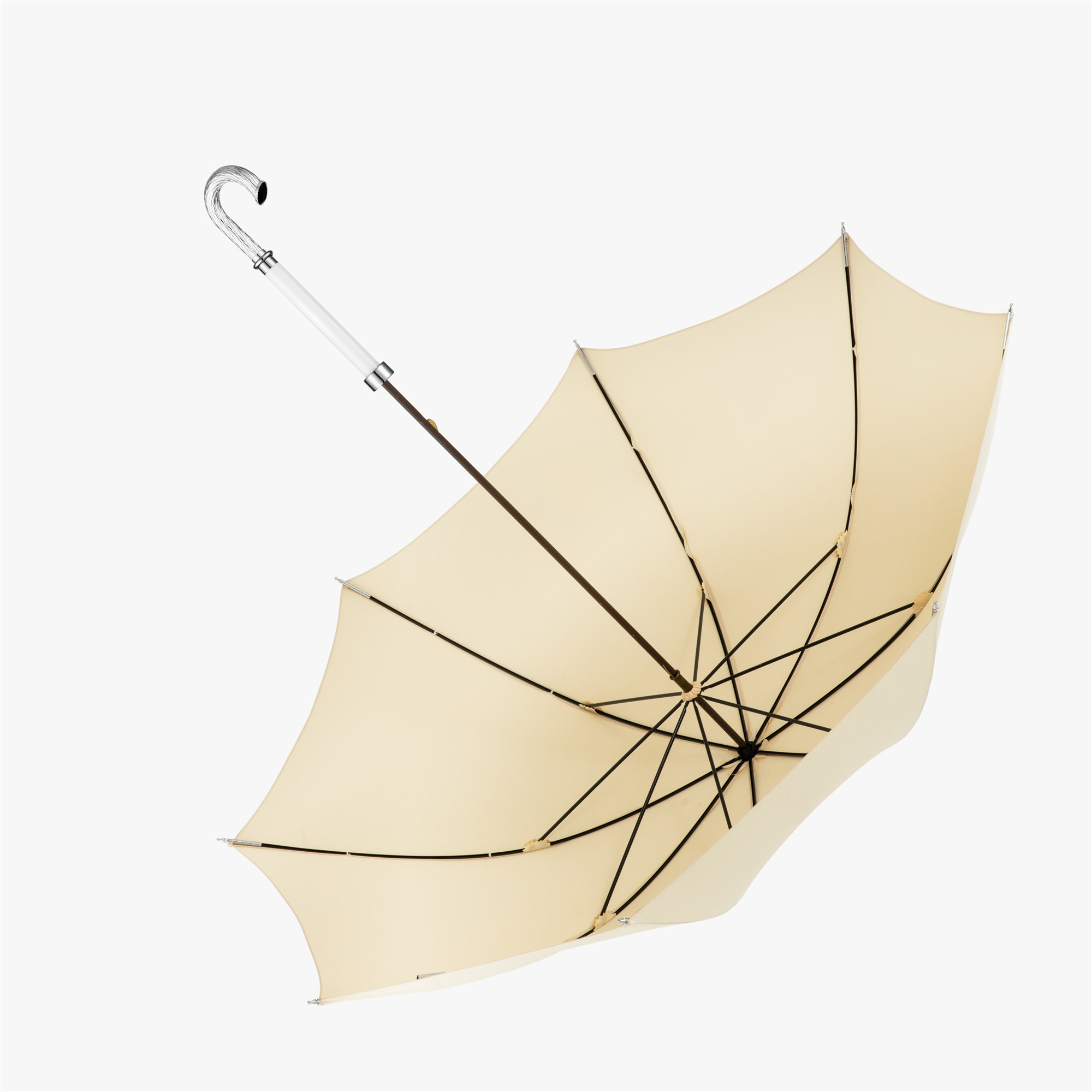 Little wooden handle long handle umbrella