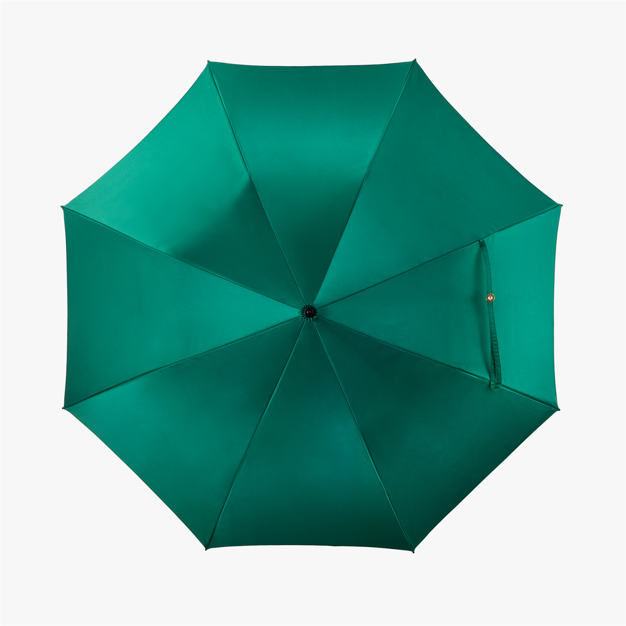 Two fold white and green drill round Ball Folding umbrella