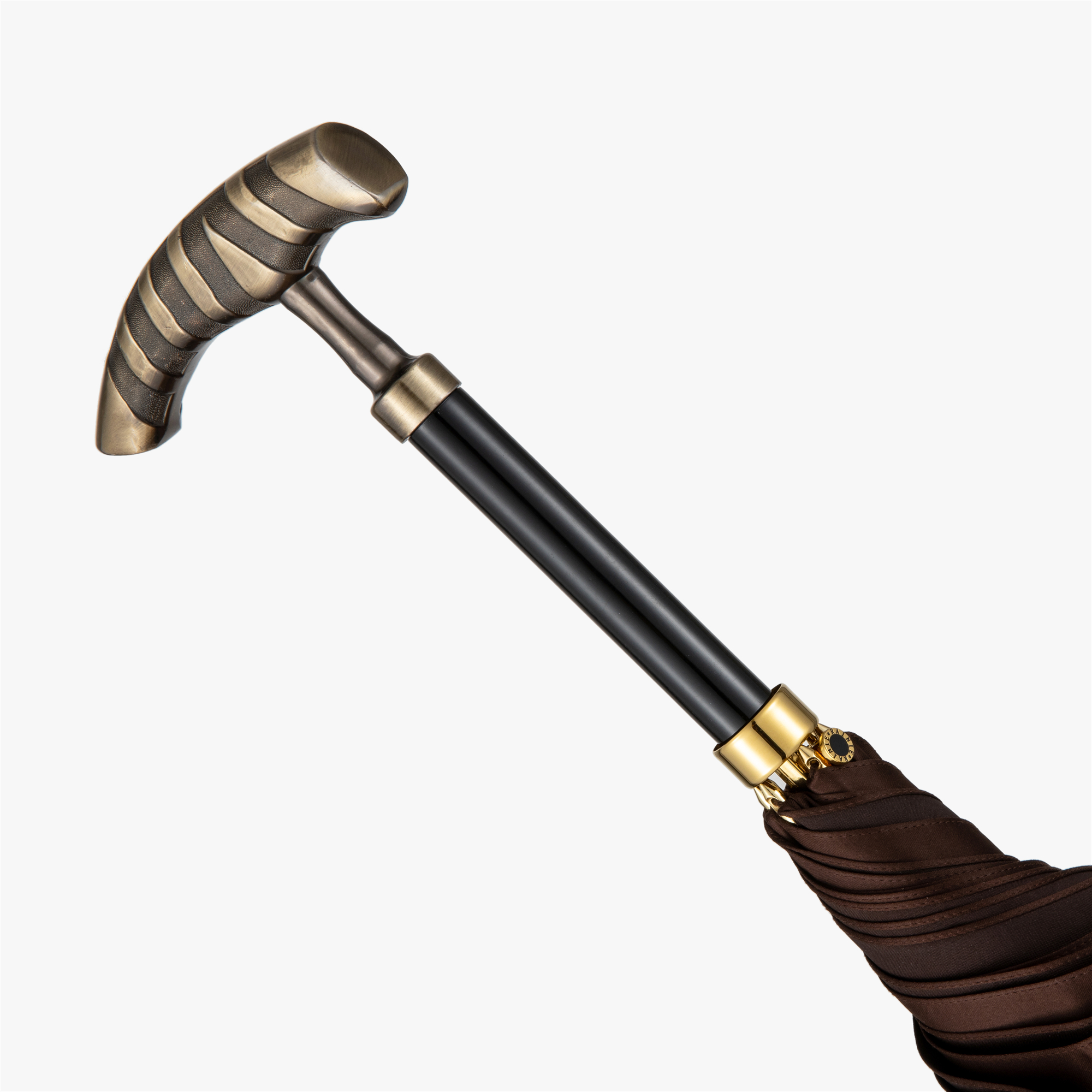 Bronze wand with long handle umbrella