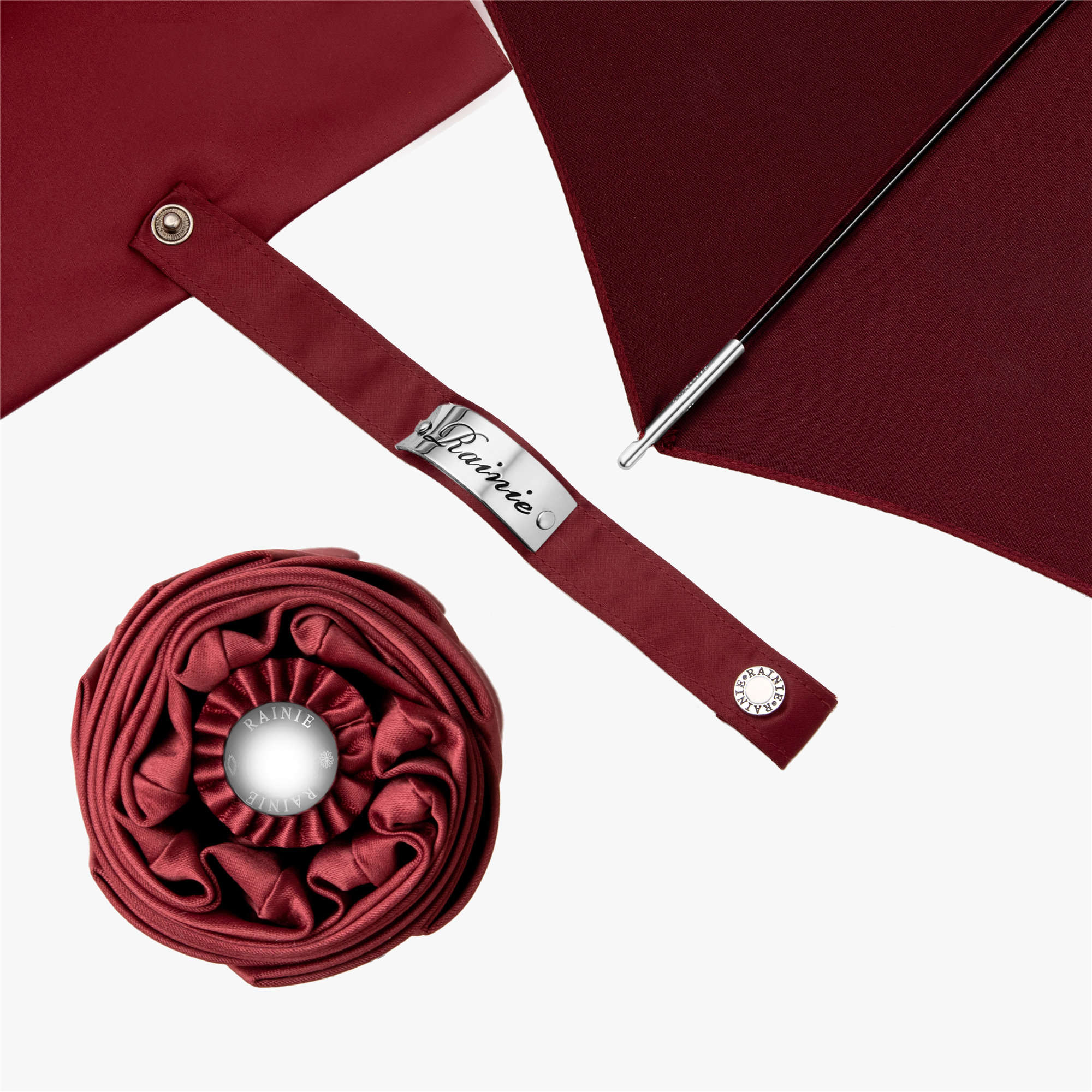 Enamel leaf scepter folding umbrella