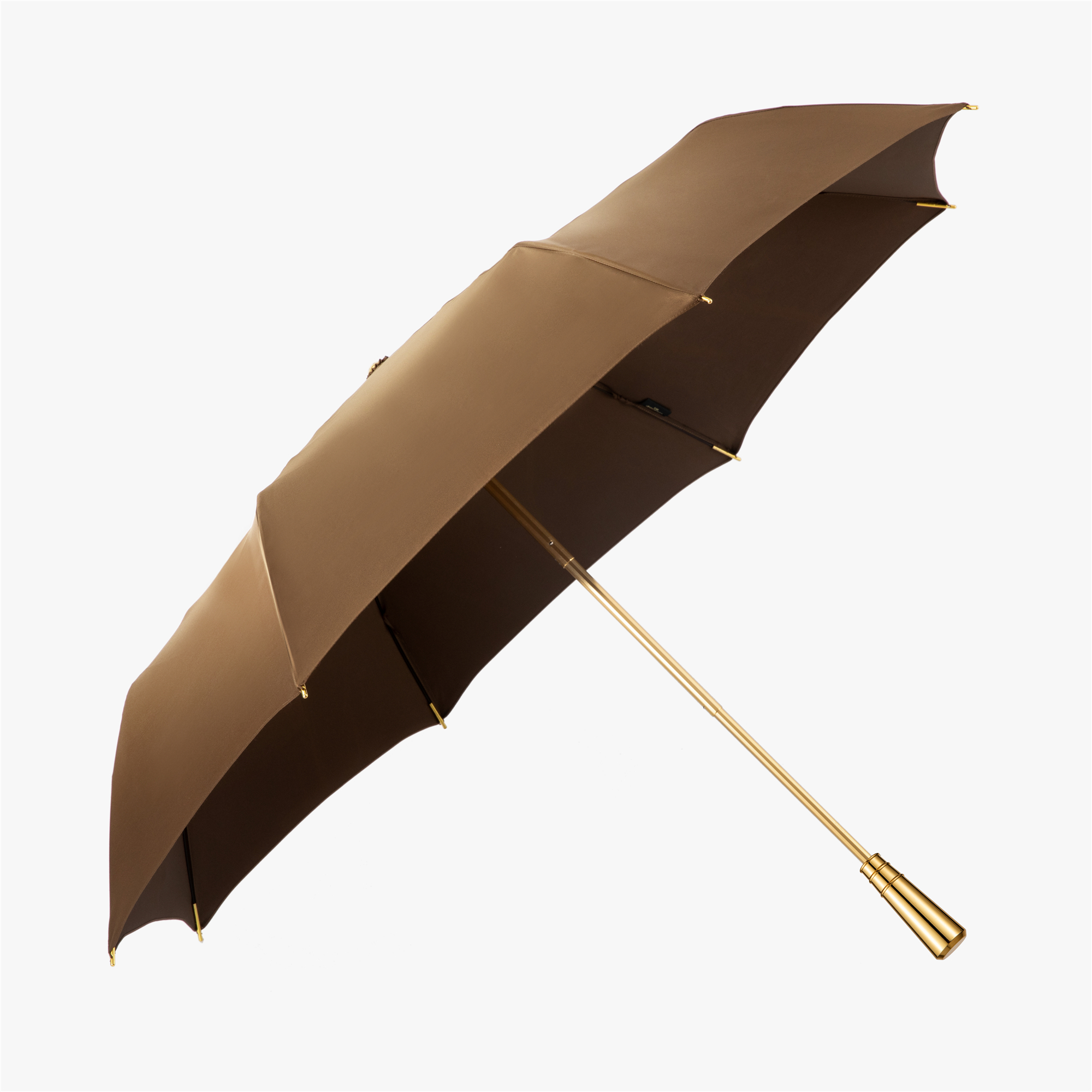 Folding umbrella with diamond scepter of metal