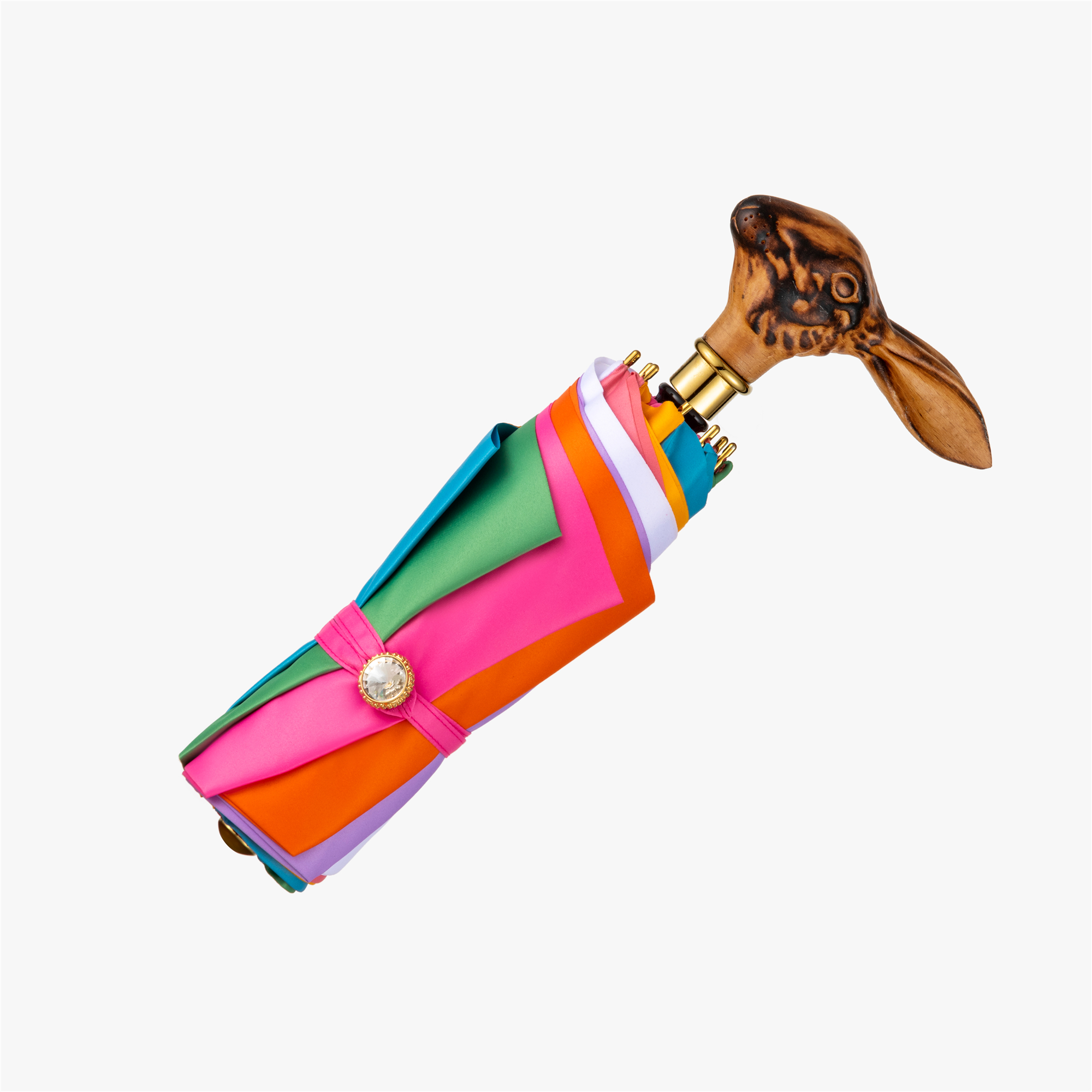 Wooden rabbit Folding umbrella