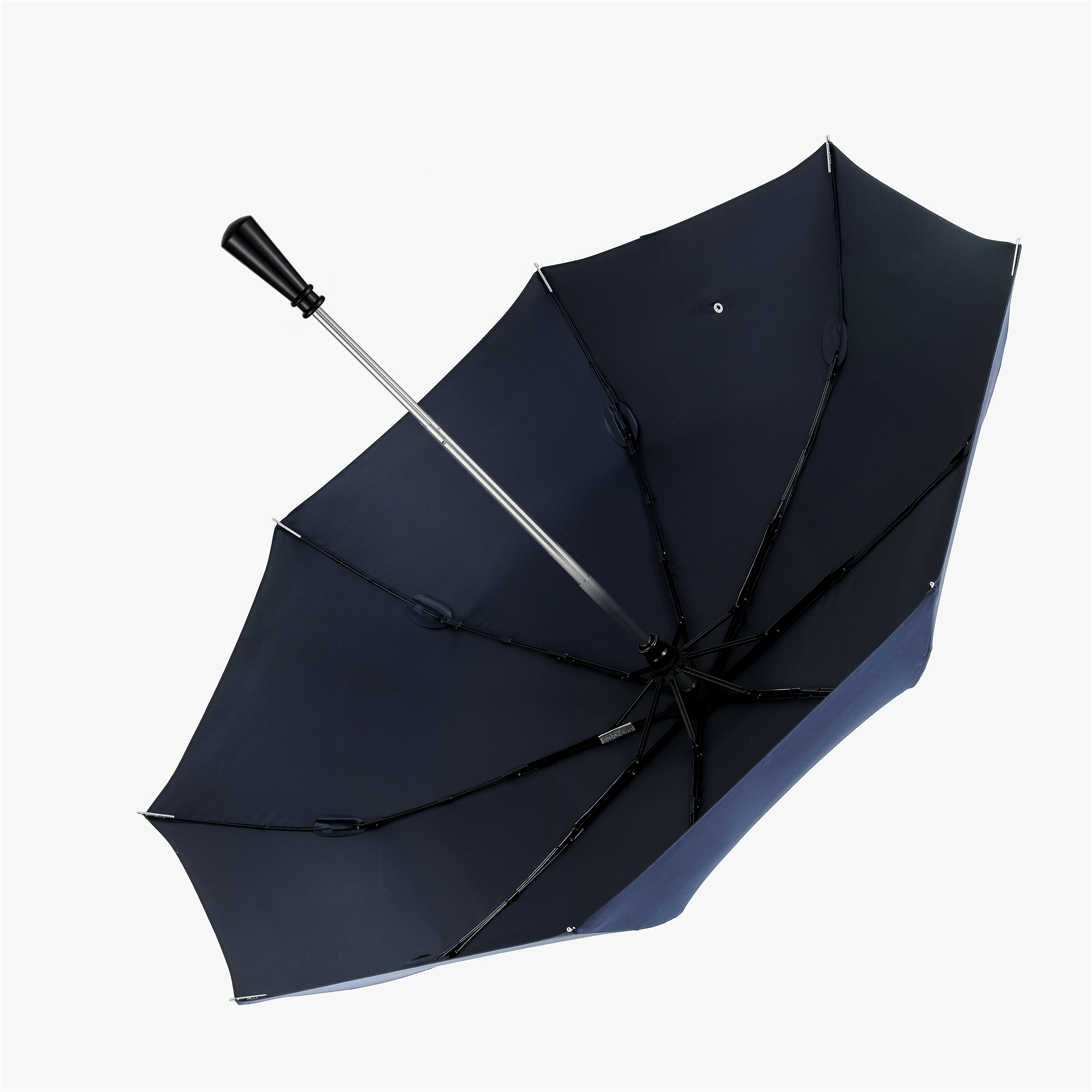 Black nickel diamond scepter folding umbrella