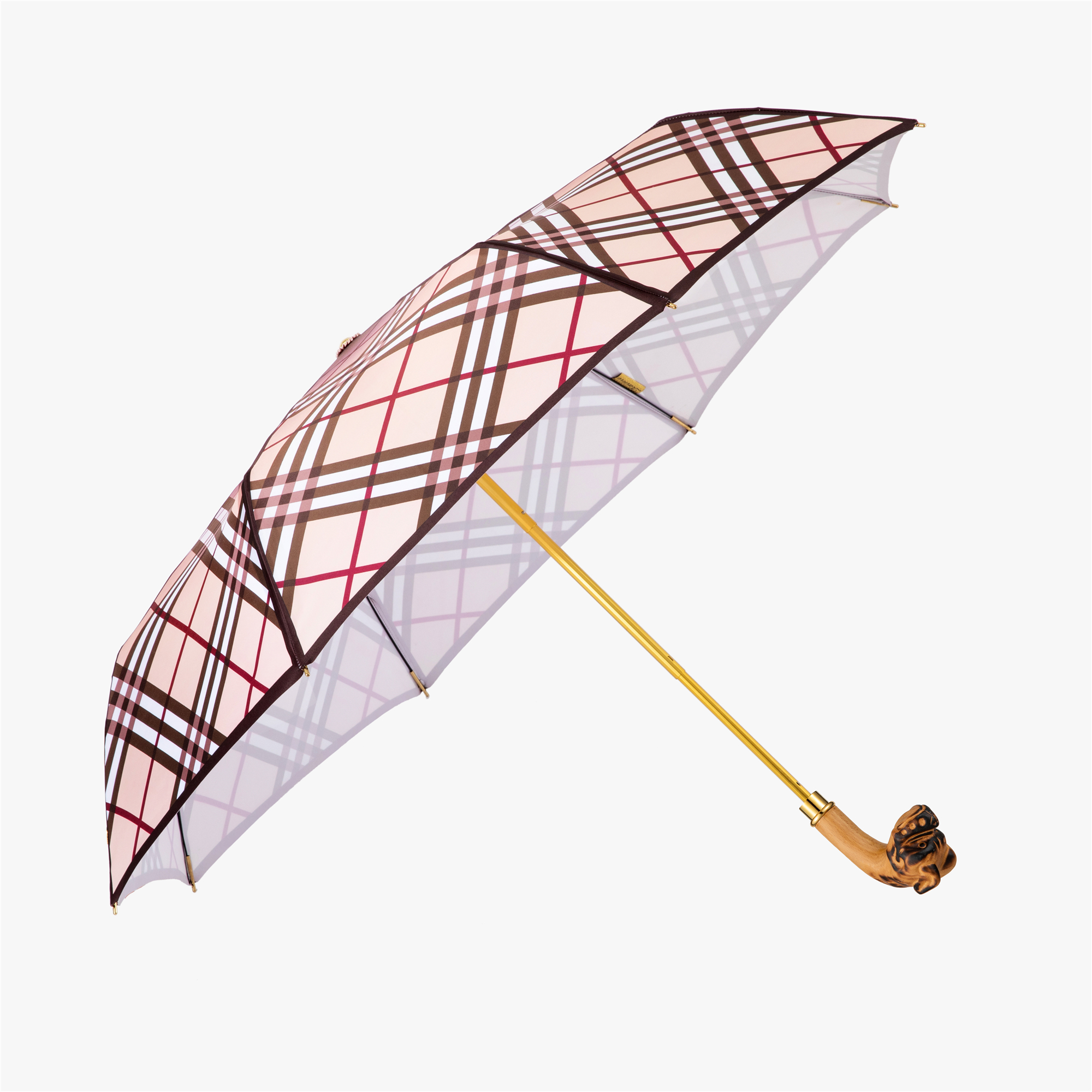 Wooden Shar Pei folding umbrella