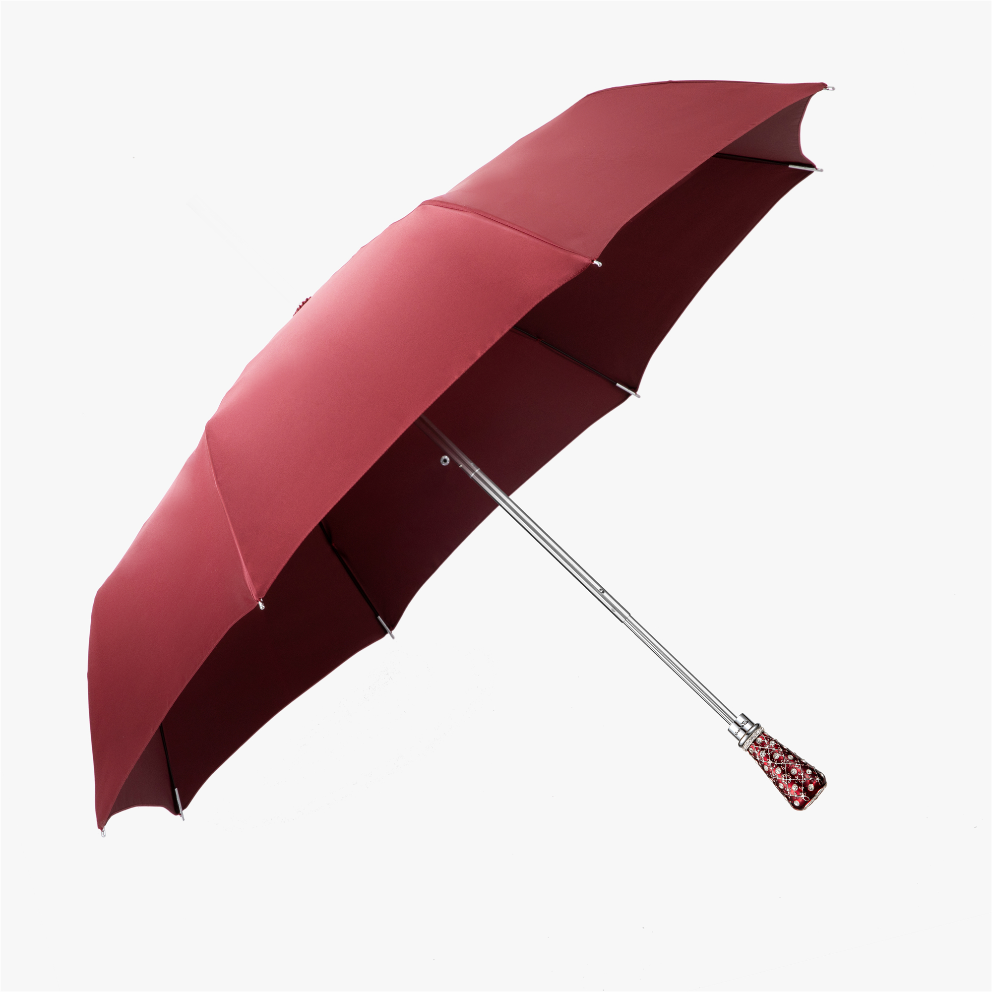 Enamel leaf scepter folding umbrella