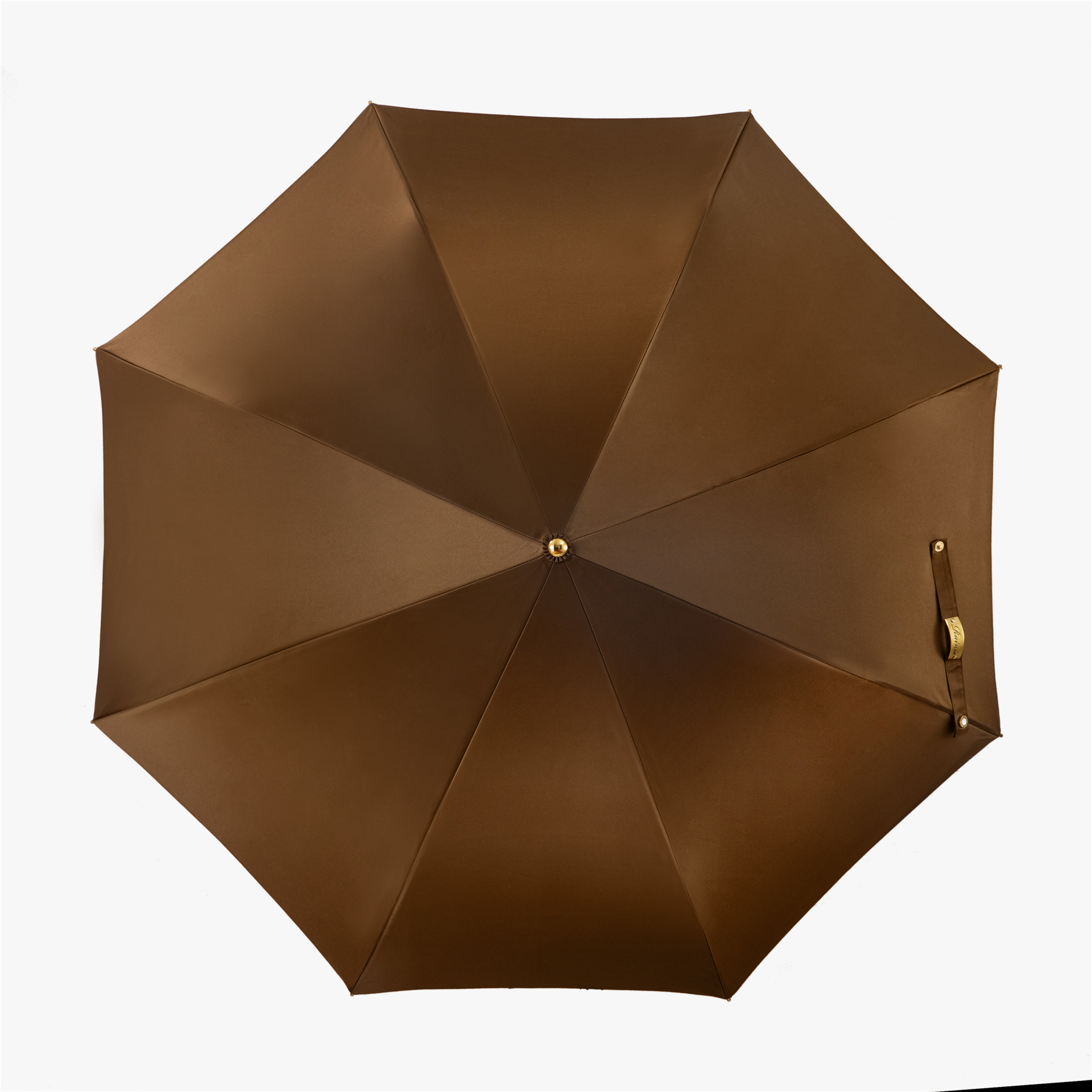 Folding umbrella with diamond scepter of metal