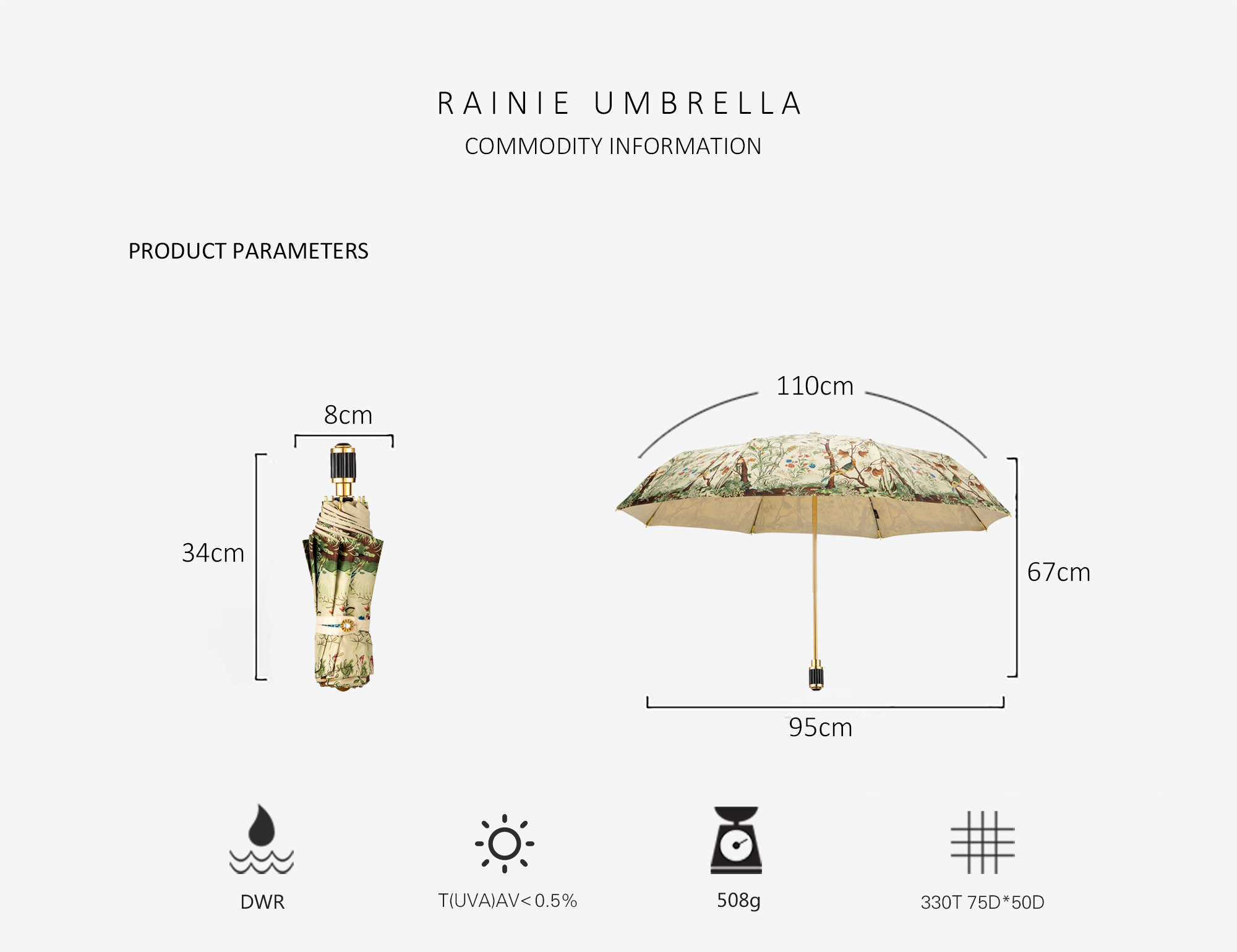 The lantern folds the umbrella
