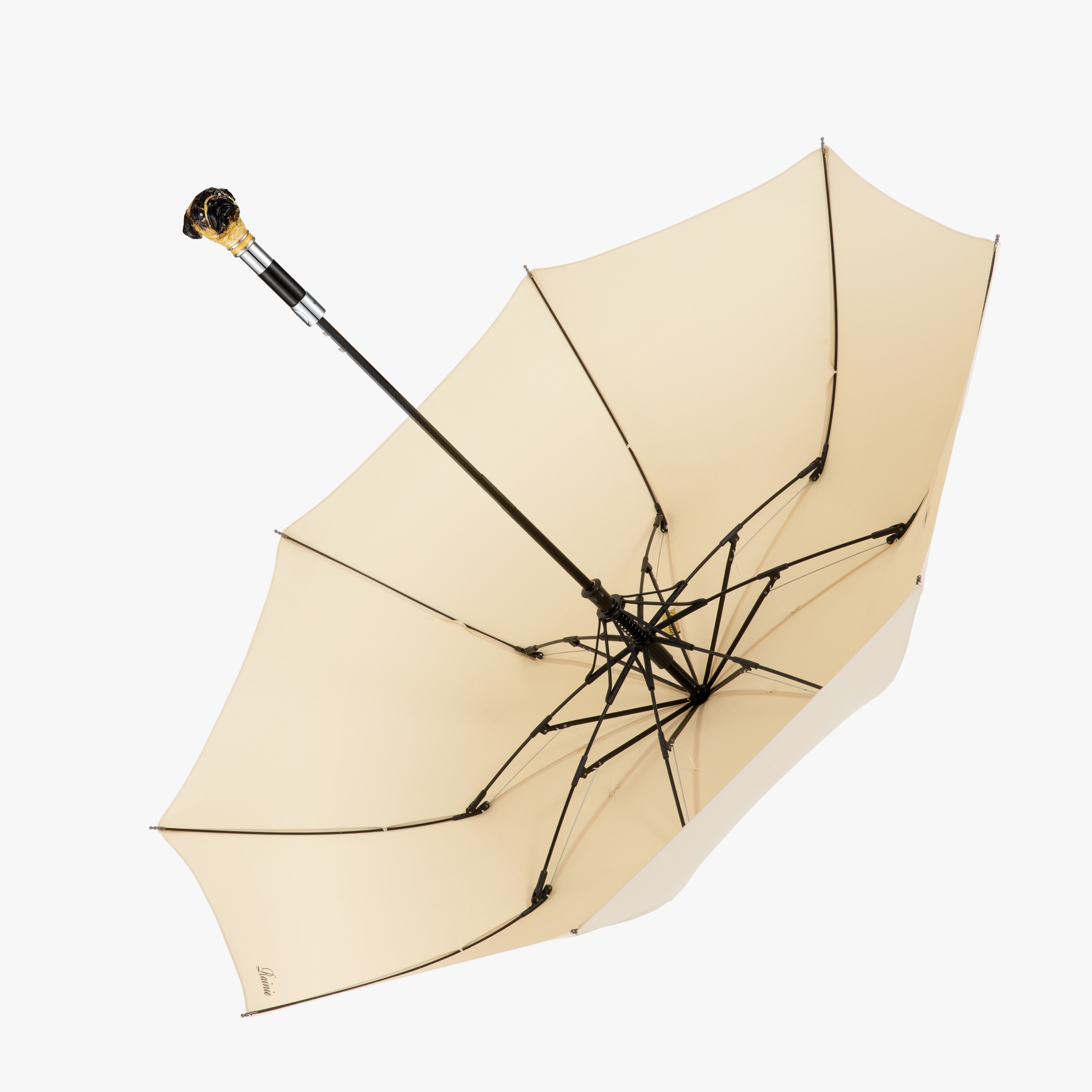 Two fold enamel Pug Folding Umbrella