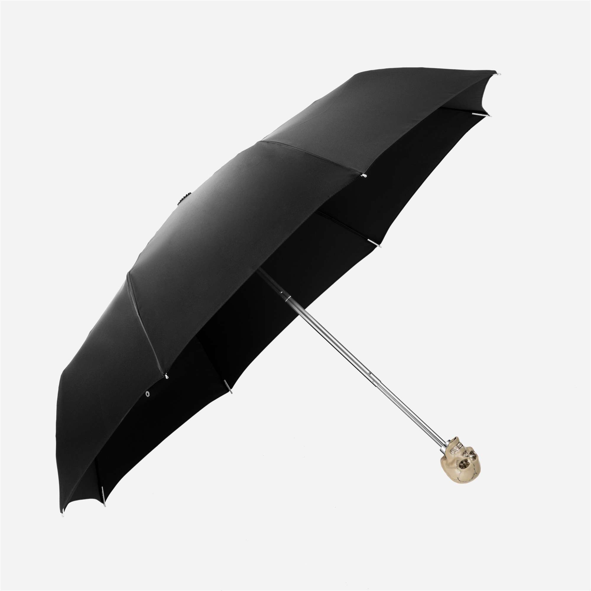 Enamel painted skull folding umbrella