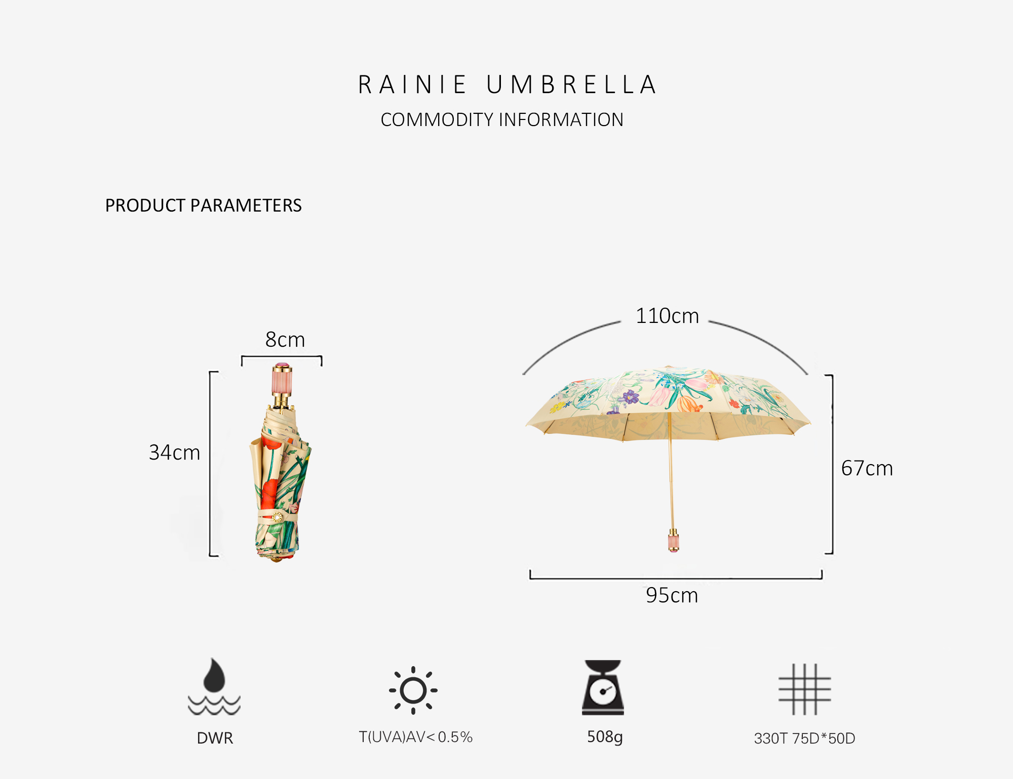 The lantern folds the umbrella